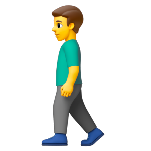 Emoji Người đàn ông đi bộ 🚶‍♂ dạng 3D