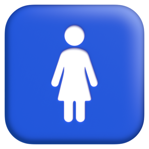 Emoji Nhà vệ sinh nữ 🚺 dạng 3D