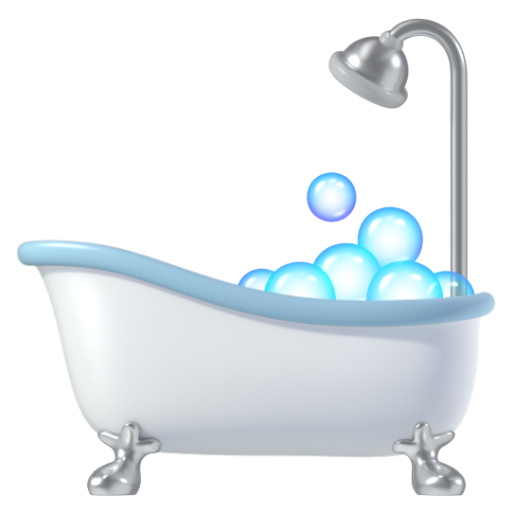 Emoji Bồn tắm 🛁 dạng 3D