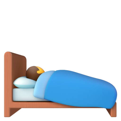 Emoji Người trên giường 🛌 dạng 3D