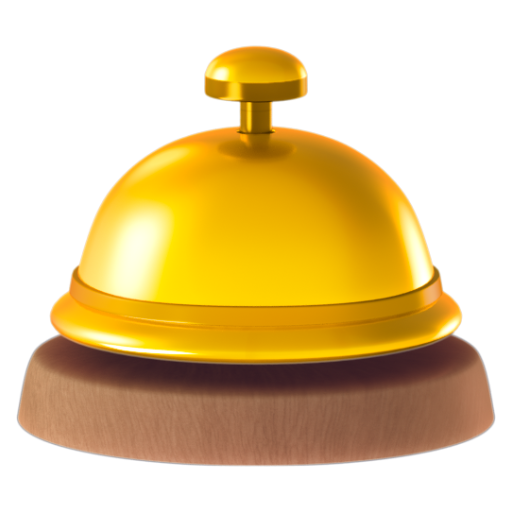 Emoji Chuông gọi phục vụ 🛎 dạng 3D
