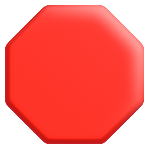 Emoji Ký hiệu dừng 🛑 dạng 3D