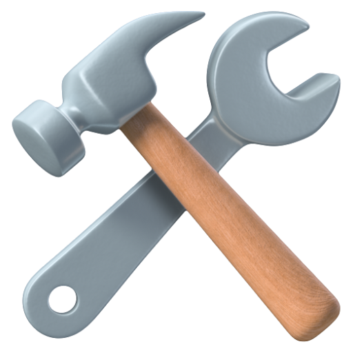 Emoji Búa và cờ lê 🛠 dạng 3D