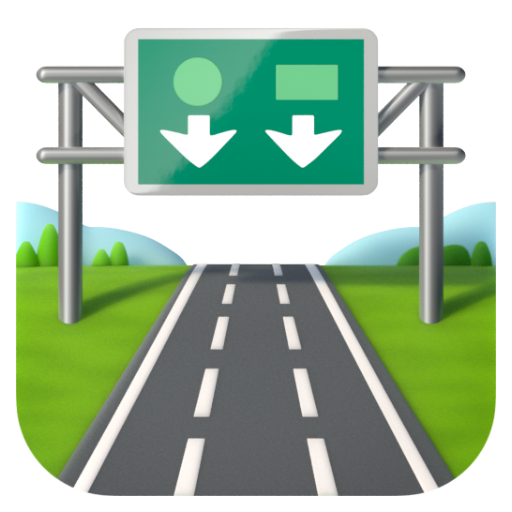 Emoji Đường cao tốc 🛣 dạng 3D