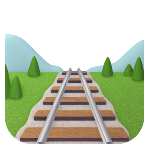 Emoji Đường ray 🛤 dạng 3D