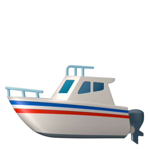 Emoji Thuyền máy 🛥 dạng 3D