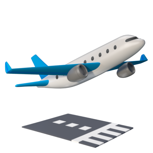 Emoji Máy bay khởi hành 🛫 dạng 3D