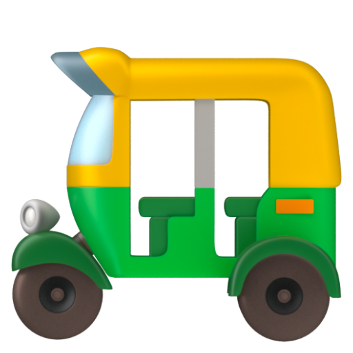 Emoji Xe lam 🛺 dạng 3D