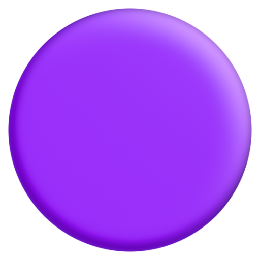 Emoji Hình tròn màu tím 🟣 dạng 3D