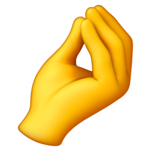 Emoji Ngón tay khum lại 🤌 dạng 3D