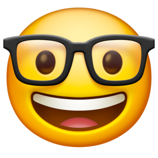 Emoji Mặt mọt sách 🤓 dạng 3D