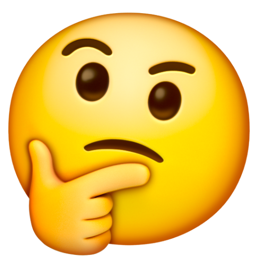 Emoji Mặt suy nghĩ 🤔 dạng 3D