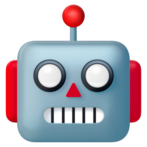 Emoji Mặt rô-bốt 🤖 dạng 3D