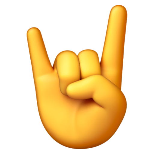 Emoji Ký hiệu cặp sừng 🤘 dạng 3D