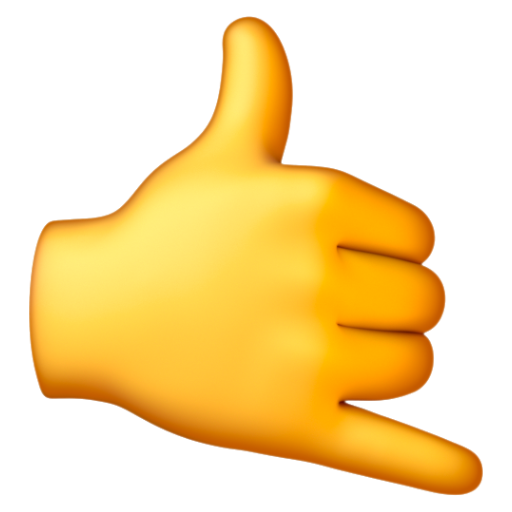 Emoji Bàn tay gọi cho tôi 🤙 dạng 3D
