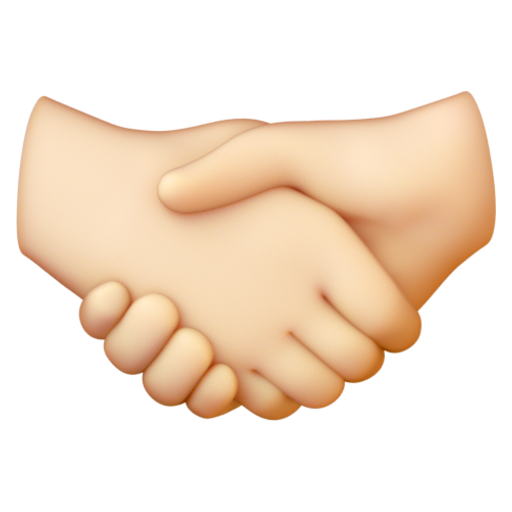 Emoji Bắt tay: màu da sáng 🤝🏻 dạng 3D