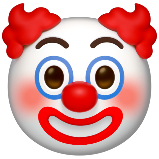 Emoji Mặt hề 🤡 dạng 3D