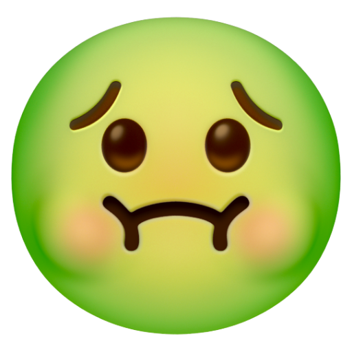 Emoji Mặt buồn nôn 🤢 dạng 3D