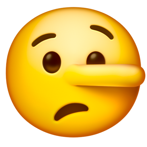 Emoji Mặt nói dối 🤥 dạng 3D