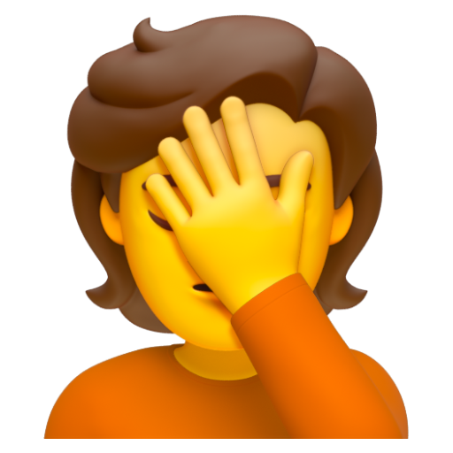 Emoji Người lấy tay che mặt 🤦 dạng 3D