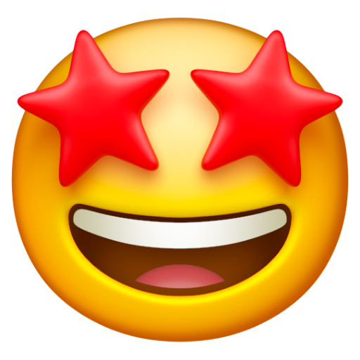 Emoji Ngưỡng mộ 🤩 dạng 3D