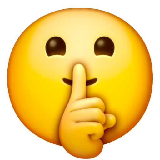 Emoji Mặt ra dấu suỵt 🤫 dạng 3D