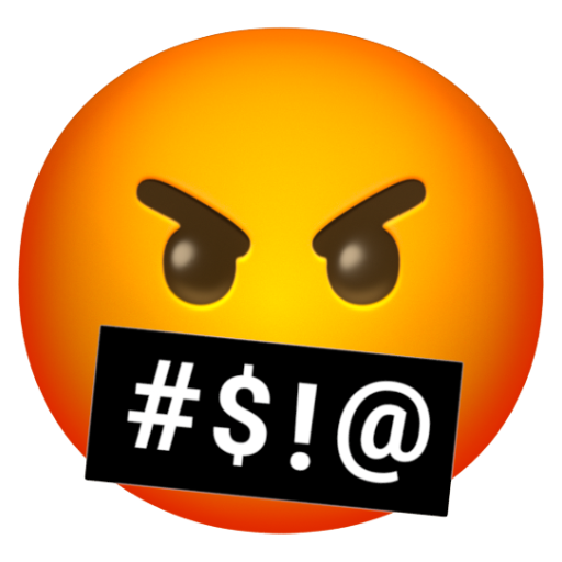 Emoji Mặt có các ký hiệu trên miệng 🤬 dạng 3D