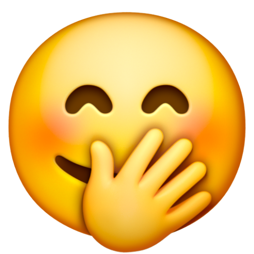 Emoji Mặt với tay che miệng 🤭 dạng 3D