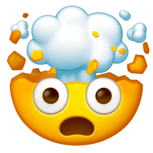 Emoji Đầu nổ tung 🤯 dạng 3D
