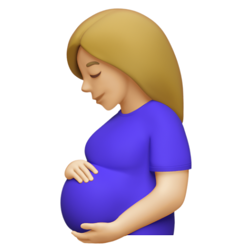 Emoji Người phụ nữ có thai: màu da sáng trung bình 🤰🏼 dạng 3D