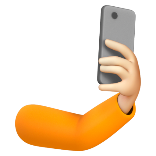 Emoji Tự sướng: màu da sáng 🤳🏻 dạng 3D