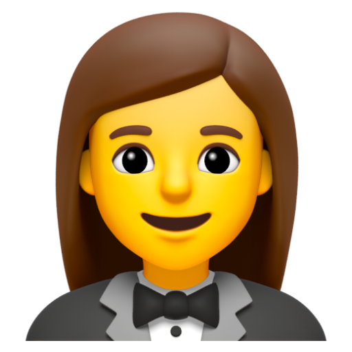 Emoji Người phụ nữ mặc bộ vest 🤵‍♀ dạng 3D