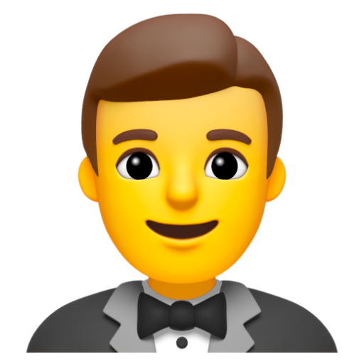Emoji Người đàn ông mặc bộ vest 🤵‍♂ dạng 3D
