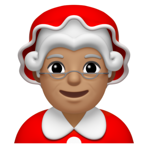 Emoji Mẹ giáng sinh: màu da trung bình 🤶🏽 dạng 3D