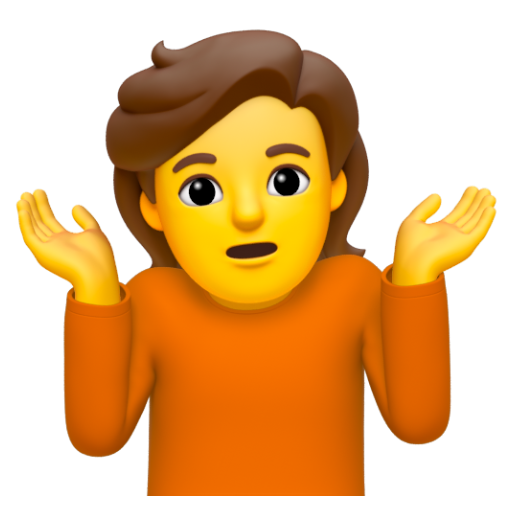 Emoji Người nhún vai 🤷 dạng 3D