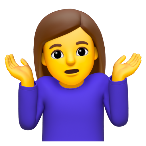 Emoji Người phụ nữ nhún vai 🤷‍♀ dạng 3D