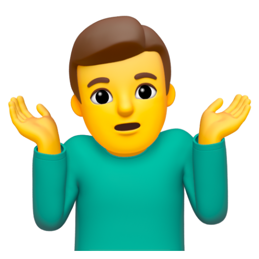 Emoji Người đàn ông nhún vai 🤷‍♂ dạng 3D