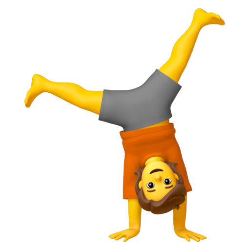 Emoji Người nhào lộn 🤸 dạng 3D