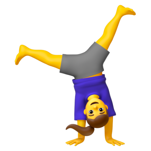 Emoji Người phụ nữ nhào lộn 🤸‍♀ dạng 3D