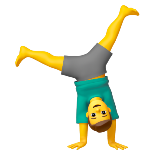Emoji Người đàn ông nhào lộn 🤸‍♂ dạng 3D