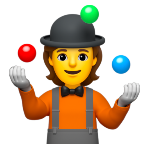 Emoji Người tung hứng 🤹 dạng 3D