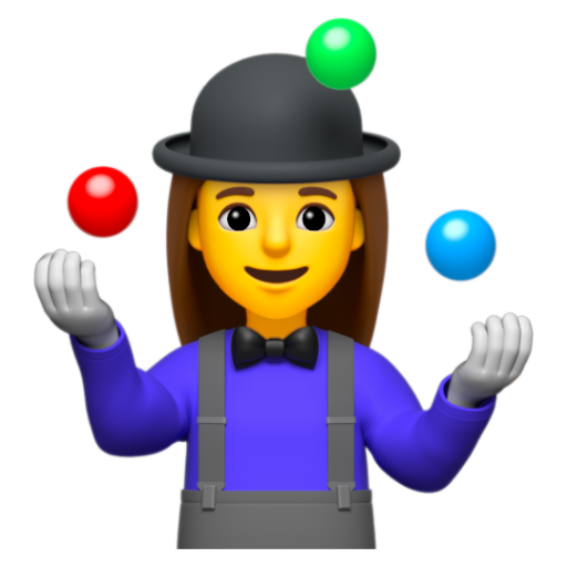 Emoji Người phụ nữ tung hứng 🤹‍♀ dạng 3D