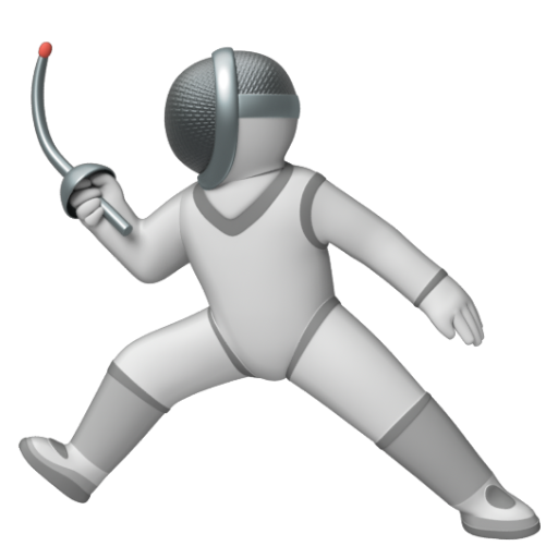 Emoji Người đấu kiếm 🤺 dạng 3D