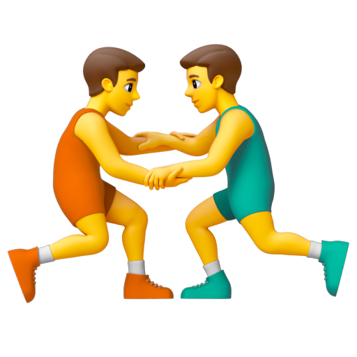 Emoji Những người đàn ông chơi vật 🤼‍♂ dạng 3D