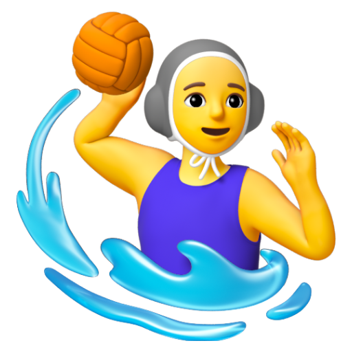 Emoji Người phụ nữ chơi bóng nước 🤽‍♀ dạng 3D