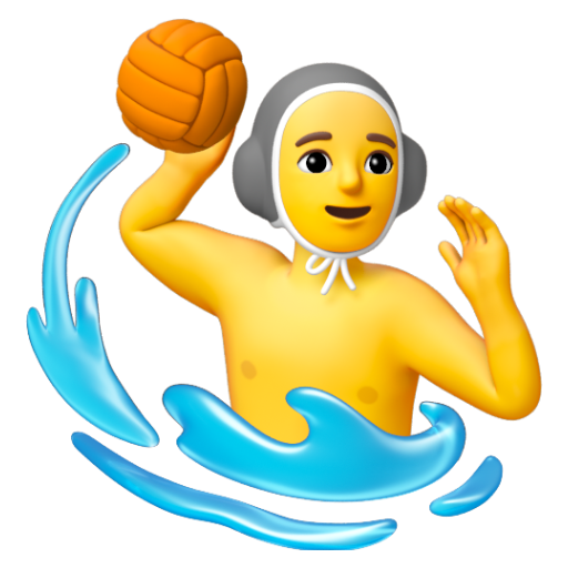 Emoji Người đàn ông chơi bóng nước 🤽‍♂ dạng 3D