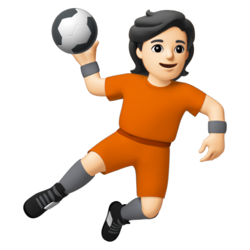 Emoji Người chơi bóng ném: màu da sáng 🤾🏻 dạng 3D