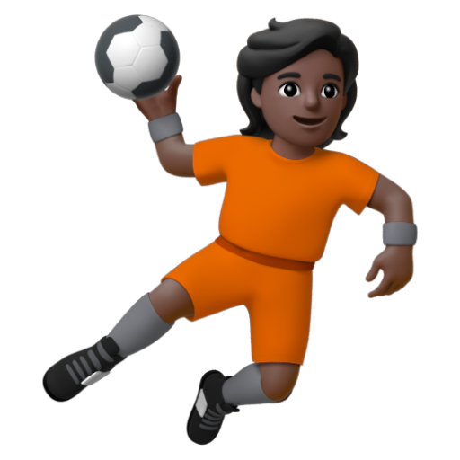 Emoji Người chơi bóng ném: màu da tối 🤾🏿 dạng 3D