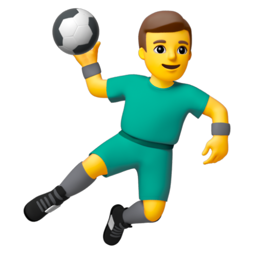 Emoji Người đàn ông chơi bóng ném 🤾‍♂ dạng 3D