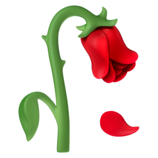 Emoji Hoa héo 🥀 dạng 3D